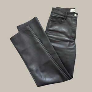 Aritzia Wilfred Melina Faux Leather Pants | Size 4 | Grey